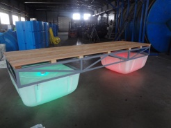 Светящиеся понтоны на плавучих модулях с led подсветкой