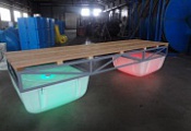 Светящиеся понтоны на плавучих модулях с led подсветкой